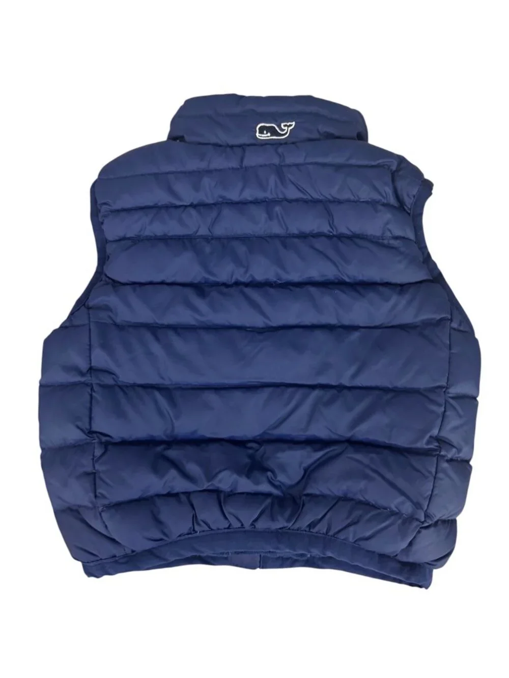 Vineyard Vines Kids Navy Blue Down Puffer Vest Zip Pockets Size 2T Baby Fleece